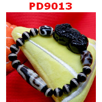 PD9013 : สร้อยข้อมือปี่เซียะหินอ็อบสิเดียน+DZI