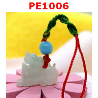 PE1006 : ปี่เซียะแขวนมือถือ หยกขาว