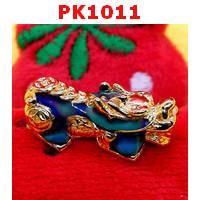 PK1011 :  ปี่เซียะสีทองลงยา เปลี่ยนสีได้