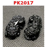 PK2017 : ปี่เซียะคู่ หินอ๊อบซิเดียนดำ