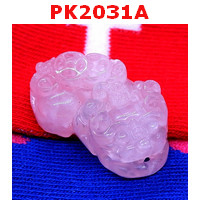PK2031A : ปี่เซียะหินโรสควอตซ์สีชมพู เดี่ยว