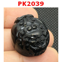 PK2039 : ปี่เซียะหินอ๊อบซิเดียนกลม