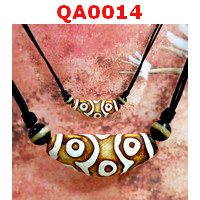 QA0014 : สร้อยคอหินทิเบต ลาย 9 ตา