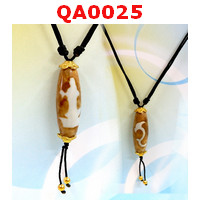 QA0025 : สร้อยคอหินทิเบต ลายเจ้าแม่กวนอิม