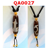 QA0027 : สร้อยคอหินทิเบต ลายเจ้าแม่กวนอิม