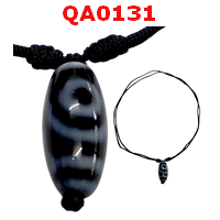 QA0131 : สร้อยคอหินดีซีไอ  ลาย  2 ตา