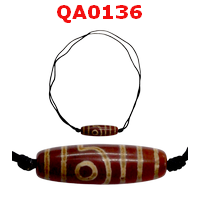 QA0136 : สร้อยคอหินดีซีไอ  2 ตา