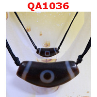 QA1036 : สร้อยคอหินทิเบตรูปบูมเมอแรง ลาย 1 ตาฟ้าดิน