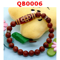 QB0006 : สร้อยข้อมือหินทิเบต 5 ตาสายฟ้า