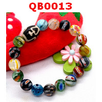 QB0013 : สร้อยข้อมือหินทิเบตลายแก้ววิเศษ