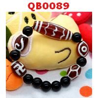 QB0089 : สร้อยข้อมือ DZI ลายนกวิเศษ