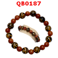 QB0187 : สร้อยข้อมือหินทิเบต  2 ตา 10 เม็ด