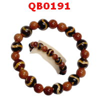 สร้อยข้อมือหินทิเบต  ลายคลื่น 10 เม็ด