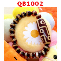 QB1002 : สร้อยข้อมือหินทิเบต 9 ตา+หมอยา