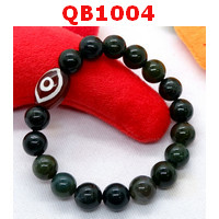 QB1004 : สร้อยข้อมือหินทิเบต เชือกถัก