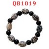 QB1019 : สร้อยข้อมือหินทิเบตลายสัญลักษณ์มงคล 8 อย่าง