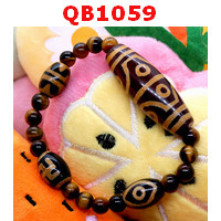 QB1059 : สร้อยข้อมือหินทิเบต 8 ตา 