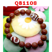 QB1108 : สร้อยข้อมือDZI ไฉ่ซิงเอี๊ย + ตะขอ 