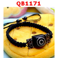 QB1171 : สร้อยข้อมือDZI ตามังกร เชือกถัก