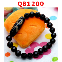 QB1200 : สร้อยข้อมือ DZI 3 ตา ภูเขา