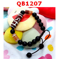 QB1207 : สร้อยข้อมือ DZI ลายต้นโพธิ์