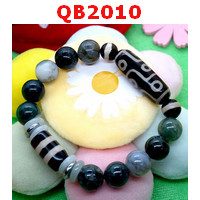 QB2010 : สร้อยข้อมือหินDZI 9 ตา หมอยา และ 2 เส้น