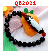 QB2021 : สร้อยข้อมือหินDZI ไฉ่ซิงเอี๊ย และคาถาทิเบต