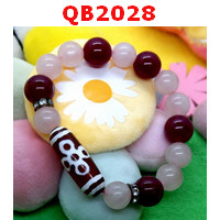 QB2028 : สร้อยข้อมือหินDZI  5 ตา สายฟ้า