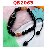 QB2063 : สร้อยข้อมือหินDZI ไฉ่ซิงเอี๊ย