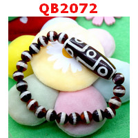 QB2072 : สร้อยข้อมือหินDZI 9 ตา หมอยา