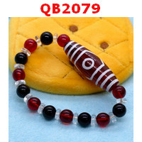 QB2079 : สร้อยข้อมือหินDZI 3 ตา