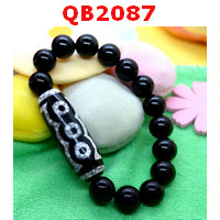 QB2087 : สร้อยข้อมือหินทิเบตลาย 5 ตา