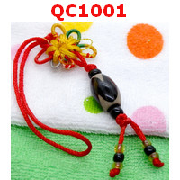 QC1001 : หินทิเบตแขวนมือถือลายเขี้ยวเสือ