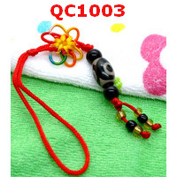 QC1003 : หินทิเบตแขวนมือถือลาย 3 ตา