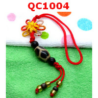 QC1004 : หินทิเบตแขวนมือถือลายกระดองเต่า