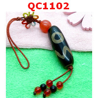 QC1102 : หินทิเบตแขวนมือถือ ลาย3 ตา ภูเขา