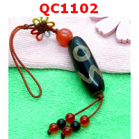 QC1102 : หินทิเบตแขวนมือถือ ลาย3 ตา ภูเขา