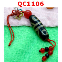 QC1106 : หินทิเบตแขวนมือถือ ลาย4ตา ภูเขา