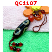 QC1107 : หินทิเบตแขวนมือถือ ลาย 6 ตา