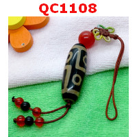 QC1108 : หินทิเบตแขวนมือถือ ลาย 6 ตา