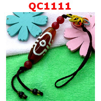 QC1111 : หินทิเบตแขวนมือถือ ลายอายุยืน