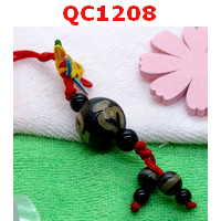 QC1208 : หินทิเบตแขวนมือถือ ลายแก้ววิเศษ
