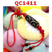 QC1411 : หินทิเบตแขวนมือถือ ลาย 6 ตา