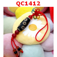 QC1412 : หินทิเบตแขวนมือถือ ลาย 9 ตา