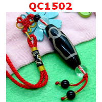 QC1502 : หินทิเบตแบบแขวน ลายไฉ่ซิงเอี๊ย