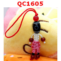 QC1605 : หินทิเบตแขวนมือถือ ลาย 3 ตา