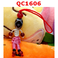 QC1606 : หินทิเบตแขวนมือถือ ลายตามังกร