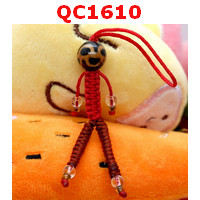 QC1610 : หินทิเบตแขวนมือถือ ลายลามะยิ้ม