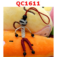 QC1611 : หินทิเบตแขวนมือถือ ลายลามะยิ้ม