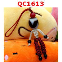 QC1613 : หินทิเบตแบบแขวน ลายเขี้ยวเสือ